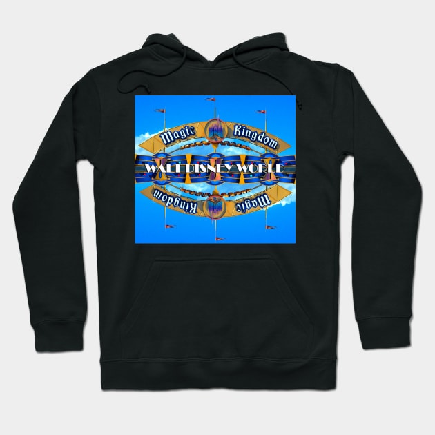 Magic Kingdom reflection of 50 years entrance sign design Hoodie by dltphoto